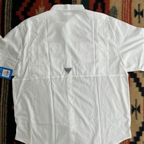 Columbia Mens 2XL Fishing Shirt Vented Omni-Shade UPF 40 Short Sleeve Tamiami - Picture 9 of 12