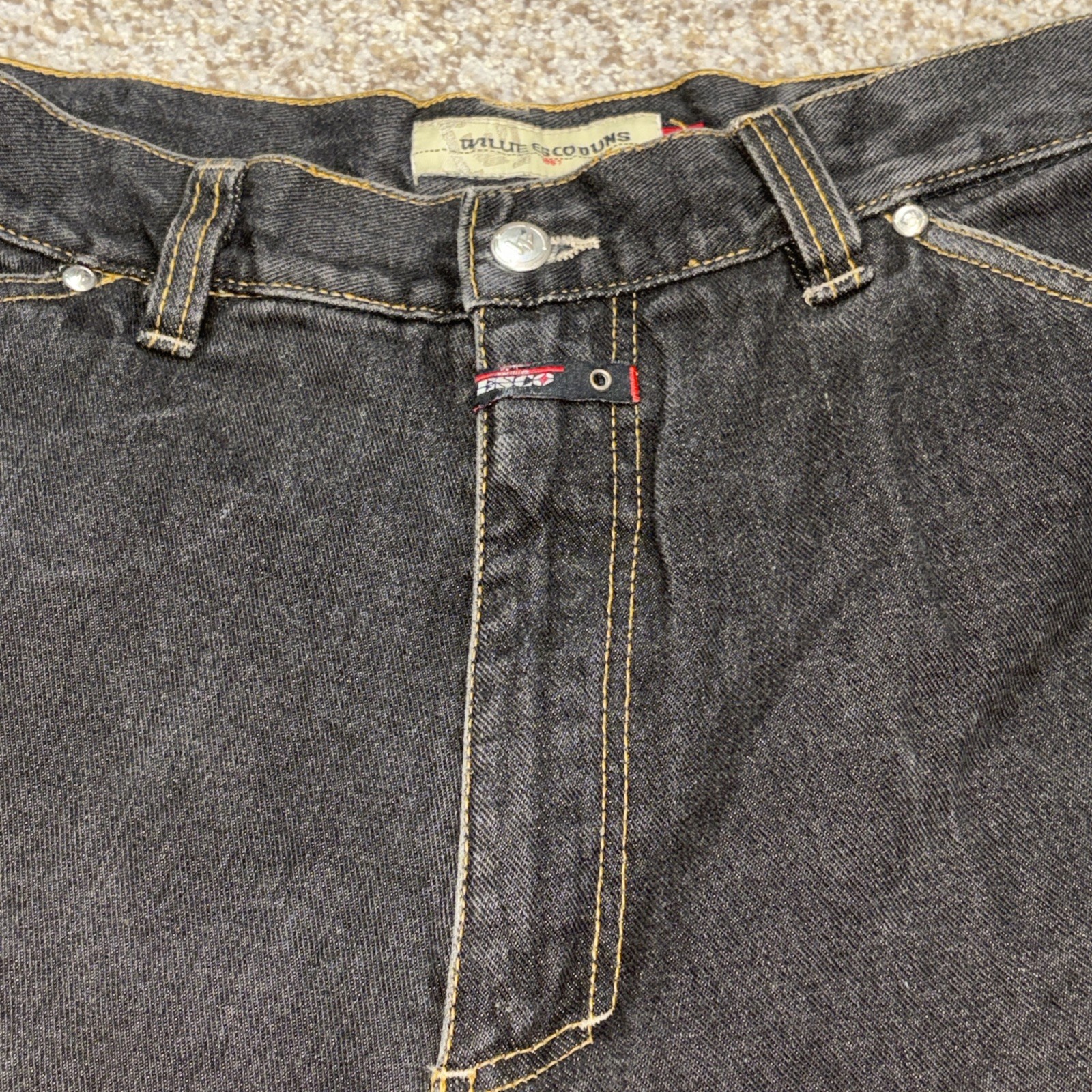 Willie Esco Duns Mens Jeans 38x34 Baggy Hip Hop Jeans Black Denim Fits 35x27.5 - View 4