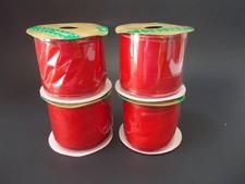 CRAFTER'S SQUARE 4 Red Sheer 9 ft x 2.5" Wire Edge Ribbon CHRISTMAS Gift Wrap