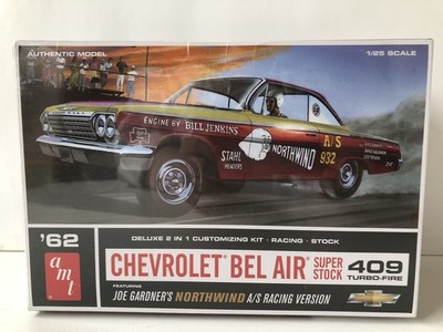AMT 1962 Chevy Bel Air Super Stock 1/25 Model Kit Northwind 409 #865 NIB SEALED