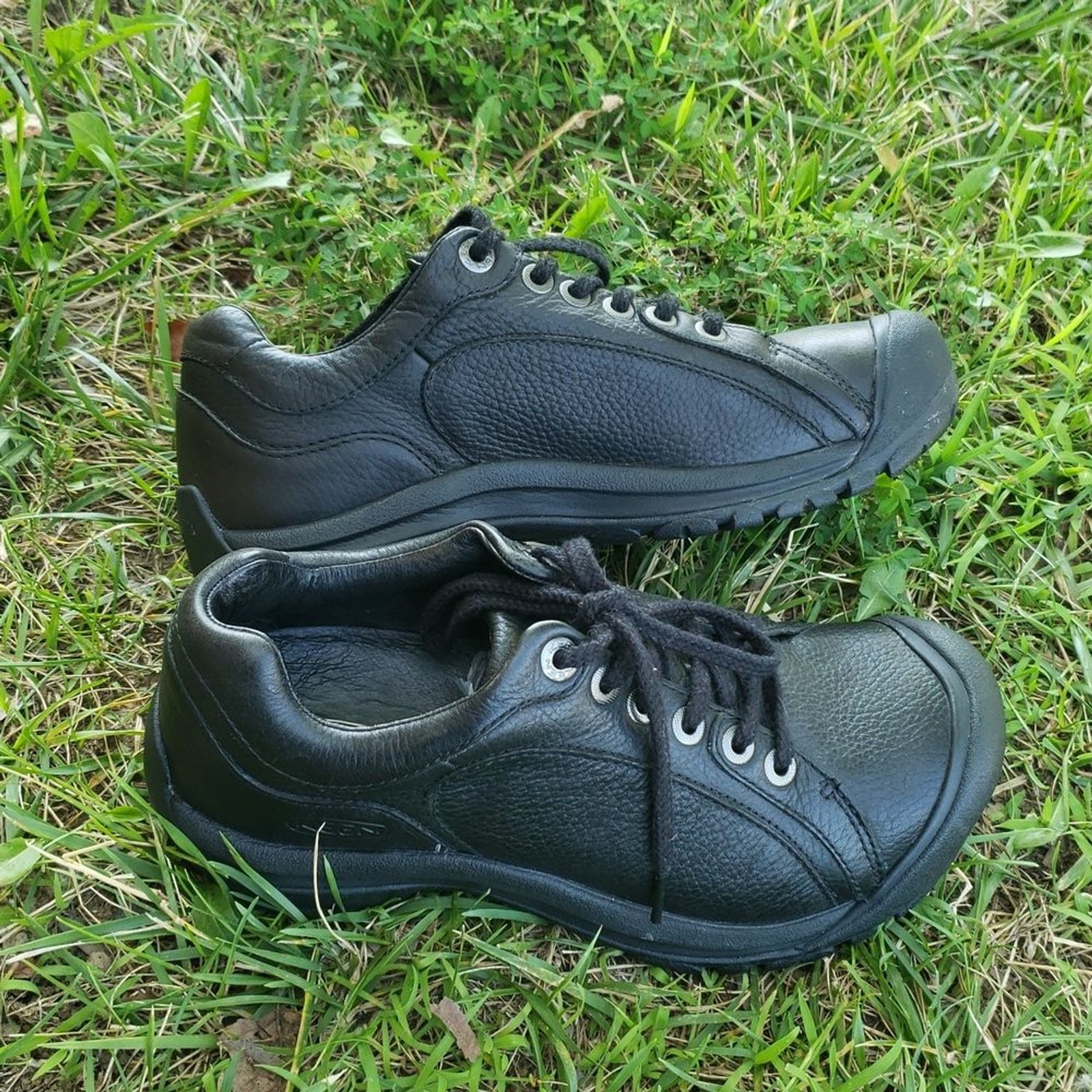 Scarpe da trekking Keen da uomo Briggs nere in pelle punta tonda misura 8 5 outdoor