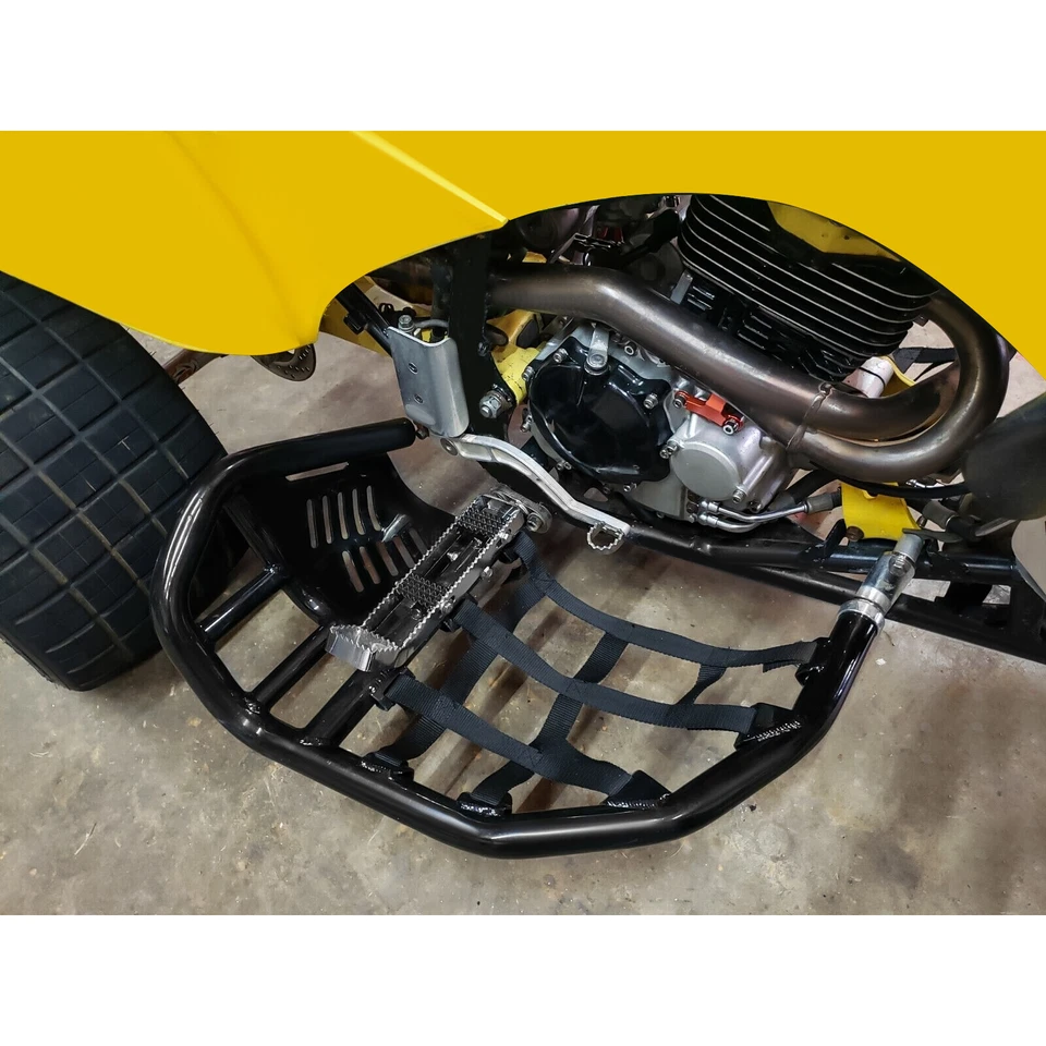 For Honda Sportrax 400 TRX 400EX 400X Nerf Bars Pro Peg Black Bars Black Nets - Image 2 of 4