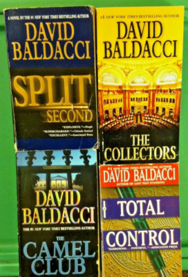 4x  DAVID BALDACCI  Paperback Split Second Camel Club Total Control Collectors