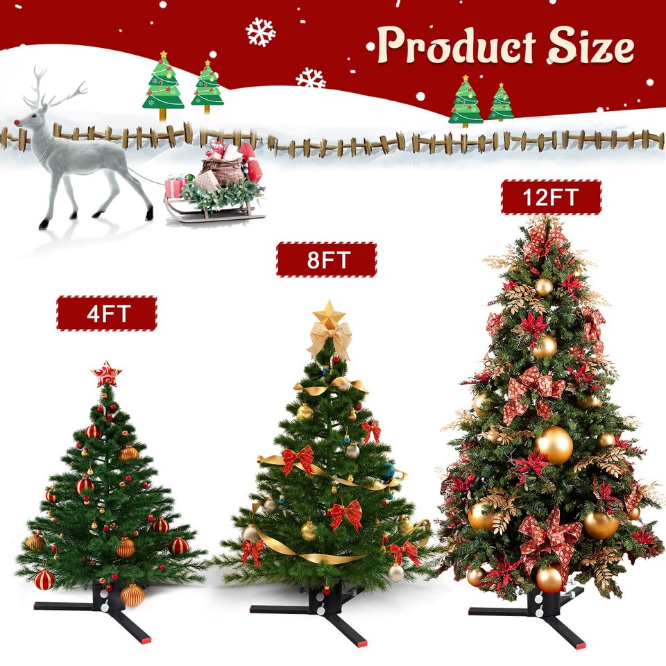 CALCHELE Christmas Tree Stand for Real Trees with Water Reservoir