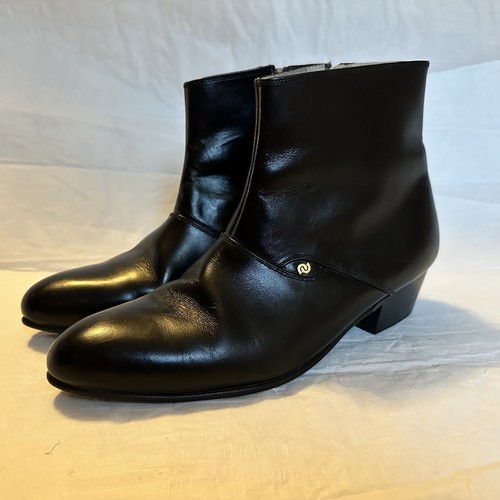 Vintage Sir Imperial Black Leather Ankle Booties Size 9.5 EE - Picture 2 of 7