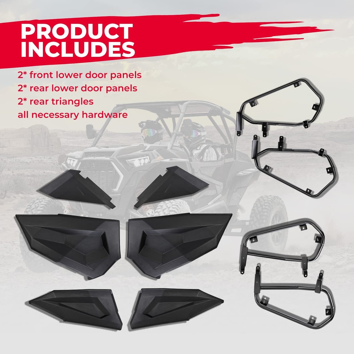 Lower Door Inserts Panels For Polaris RZR XP 4 900 XP 4 1000 XP4