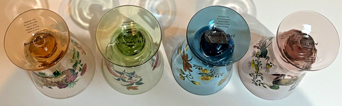 Set of (4) Anthropologie Natalie Lete Marais Glass Water Goblets - Picture 4 of 4