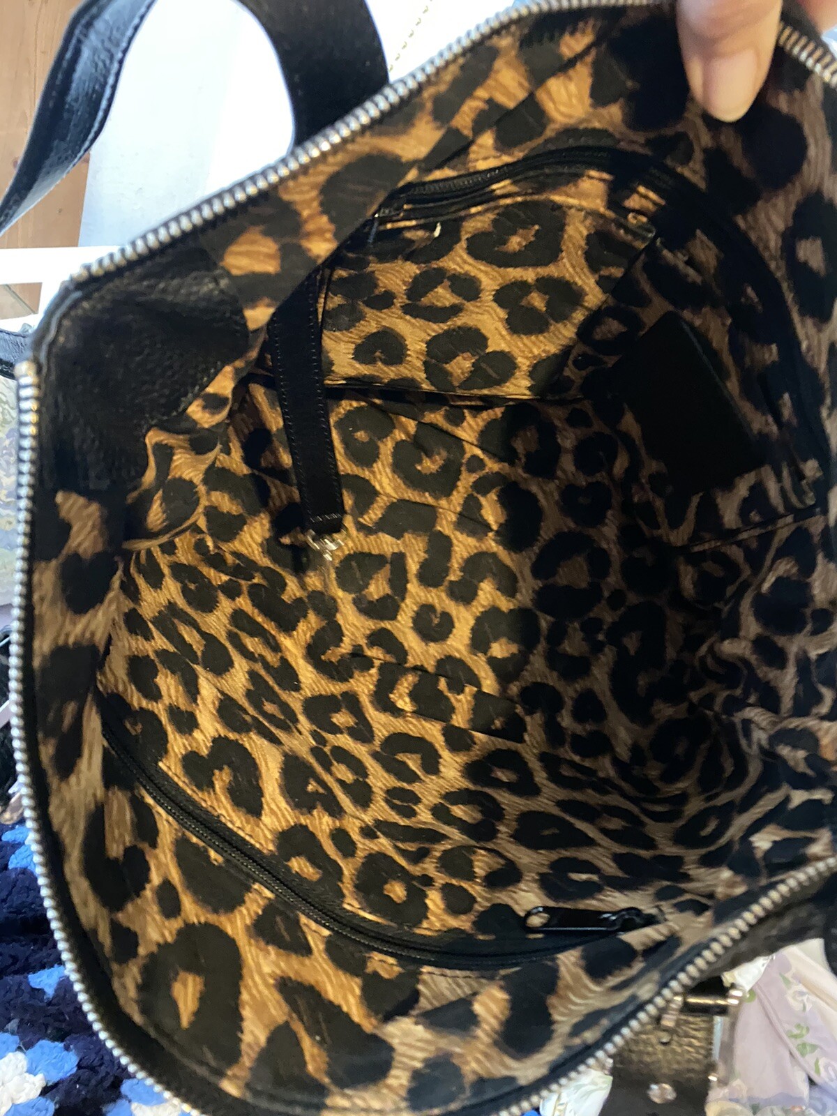 PONY Borsa a tracolla trapuntata Brighton Organizer med in microfibra e pelle brevettata HandBaG