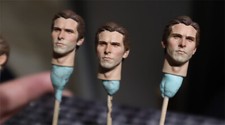 1 12 Painted Christian Bale Bruce Wayne Head Carved Fit 6'' Mafex Action Figure