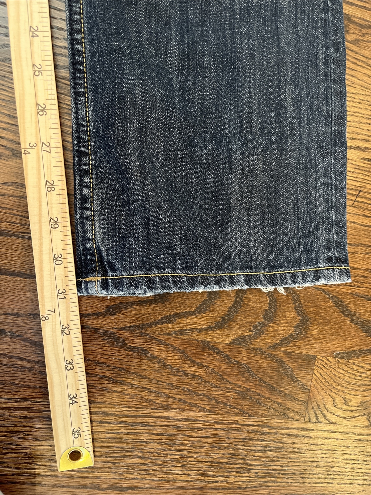 BANANA REPUBLIC Men 31x31 (tag 31x32) Straight Fit Jeans Dark Blue - View 9