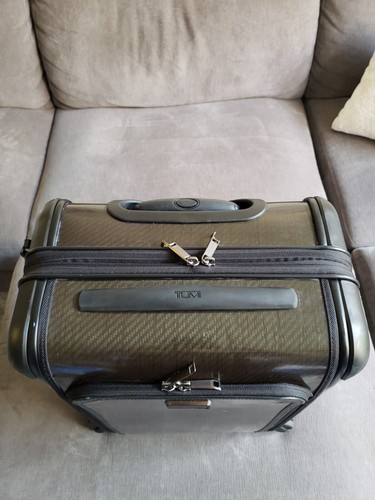 Tumi Tegra-Lite Max Carbon Fiber Carry On Expandable Luggage Black Hard Shell - Picture 2 of 24