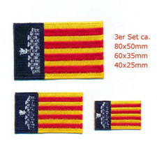 3 Palma de Mallorca Flaggen Flags Balearen Patches Aufn&auml;her Aufb&uuml;gler Set 1121
