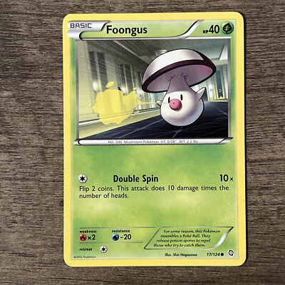 Foongus 17/124 Pokemon BW Dragons Exalted Regular Light Play 