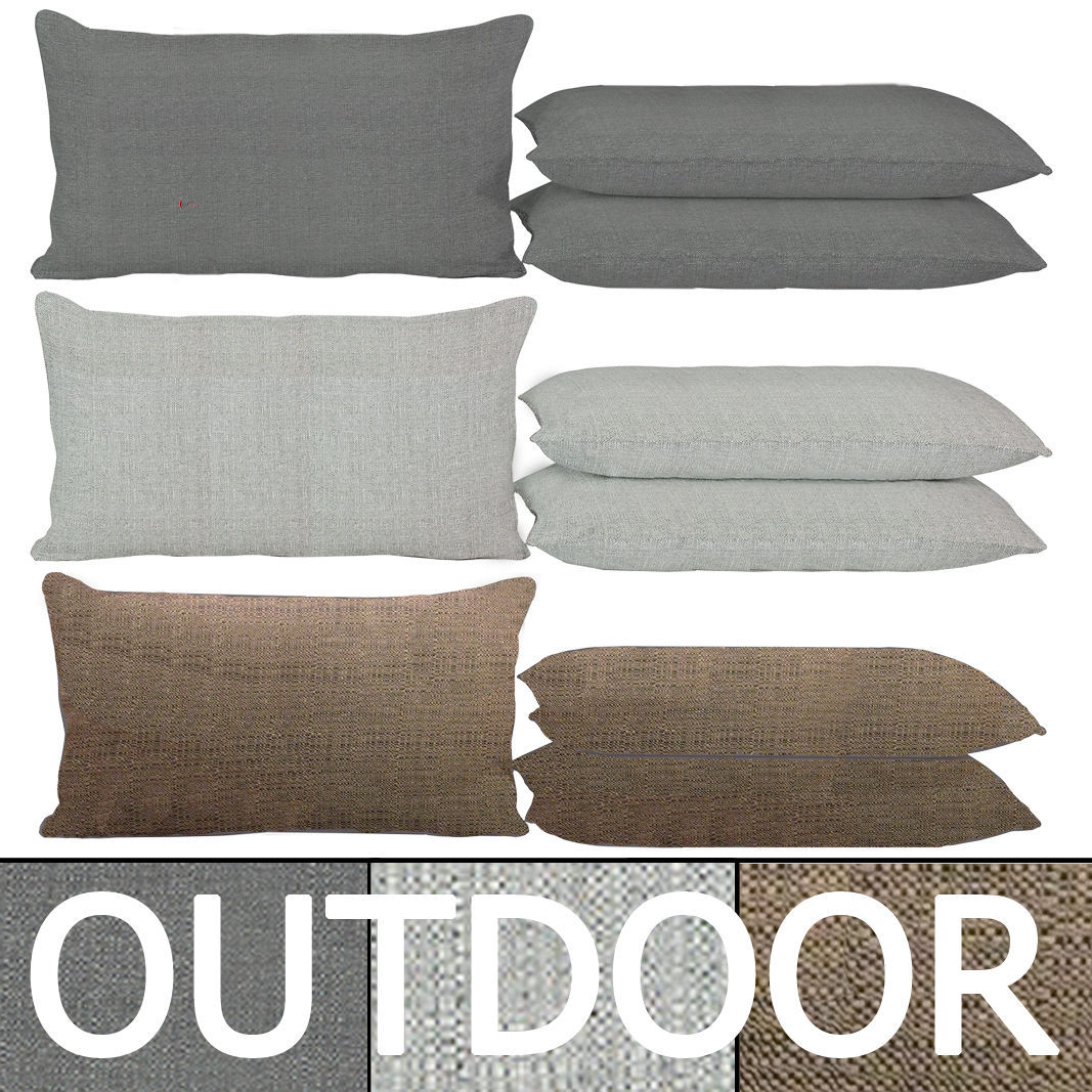 OUTDOOR Sitzkissen ~40x60 cm GRAU ANTHRAZIT TAUPE braun WETTERFEST Kissen Lounge