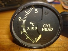 NOS LEWIS ENGINEERING CO ELEC RES CYL HEAD TEMPERATURE INDICATOR AIRCRAFT GAUGE