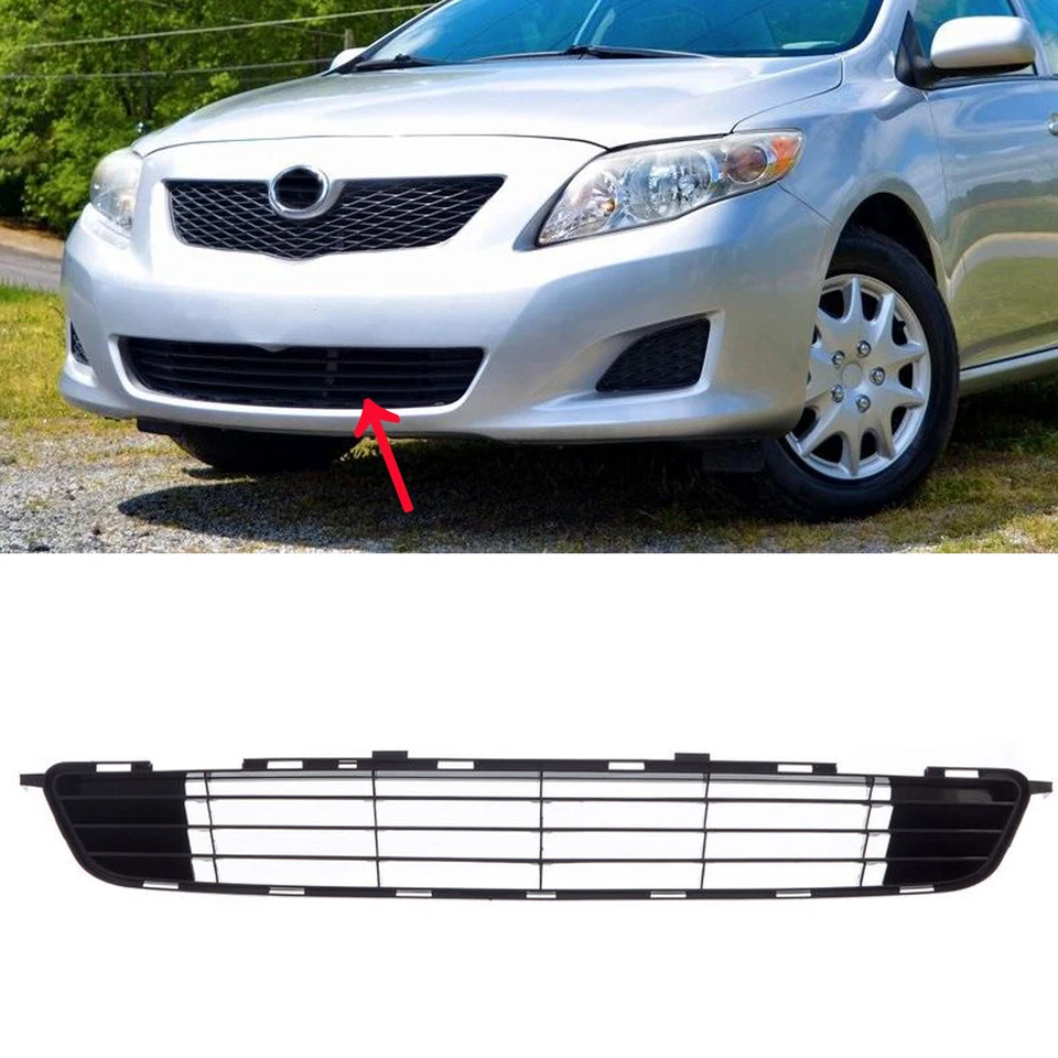 Grelha inferior do para-choque dianteiro + tampa do farol de neblina para Toyota Corolla Sedan 2009-2010 - Imagem 2 de 4