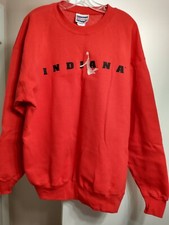 Indiana Hoosiers Men's Large Red IU Sweatshirt Basketball Excellent