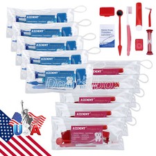 Portable Dental Orthodontic Toothbrush Brush Wax Interdental Brush Floss kit