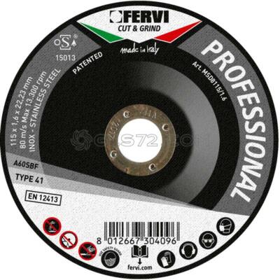 PROFESSIONAL METAL GRINDING DISC Ø 230 x 7 x 22 MM AQ FERVI MSD8230/7.0