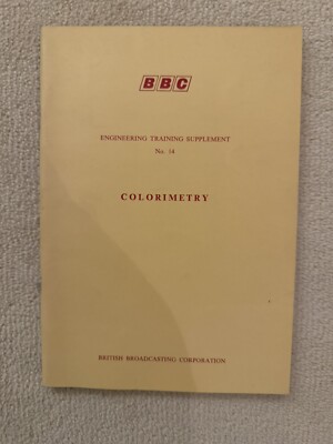 BBC engineering training supplement 1964 - Colorimetry | eBay UK