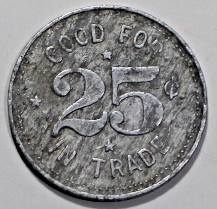 ANTIQUE RARE TRADE TOKEN DAWSON'S CASH STORE 25 cent HAWARDEN,IOWA eBay