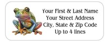 150 Peace Frog Mailing Return Address Labels Personalized 1 x 2 5/8 in.
