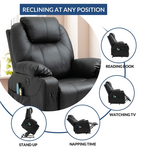 Power Lift Recliner Chair Electric Massage Reclining Chair with Heat for Elderly - Picture 6 of 27