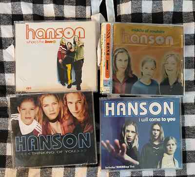 RARE HANSON CD BUNDLE - WHERE'S THE LOVE/MIDDLE OF NOWHERE JAPANESE RELEASE