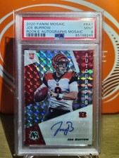 2020 Panini Mosaic Joe Burrow Rookie Autographs #RA1 PSA 9
