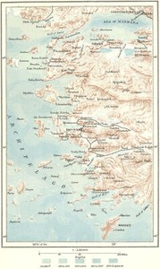 GREECE. Dodecanese Islands; Turkey c1885 old antique vintage map plan chart