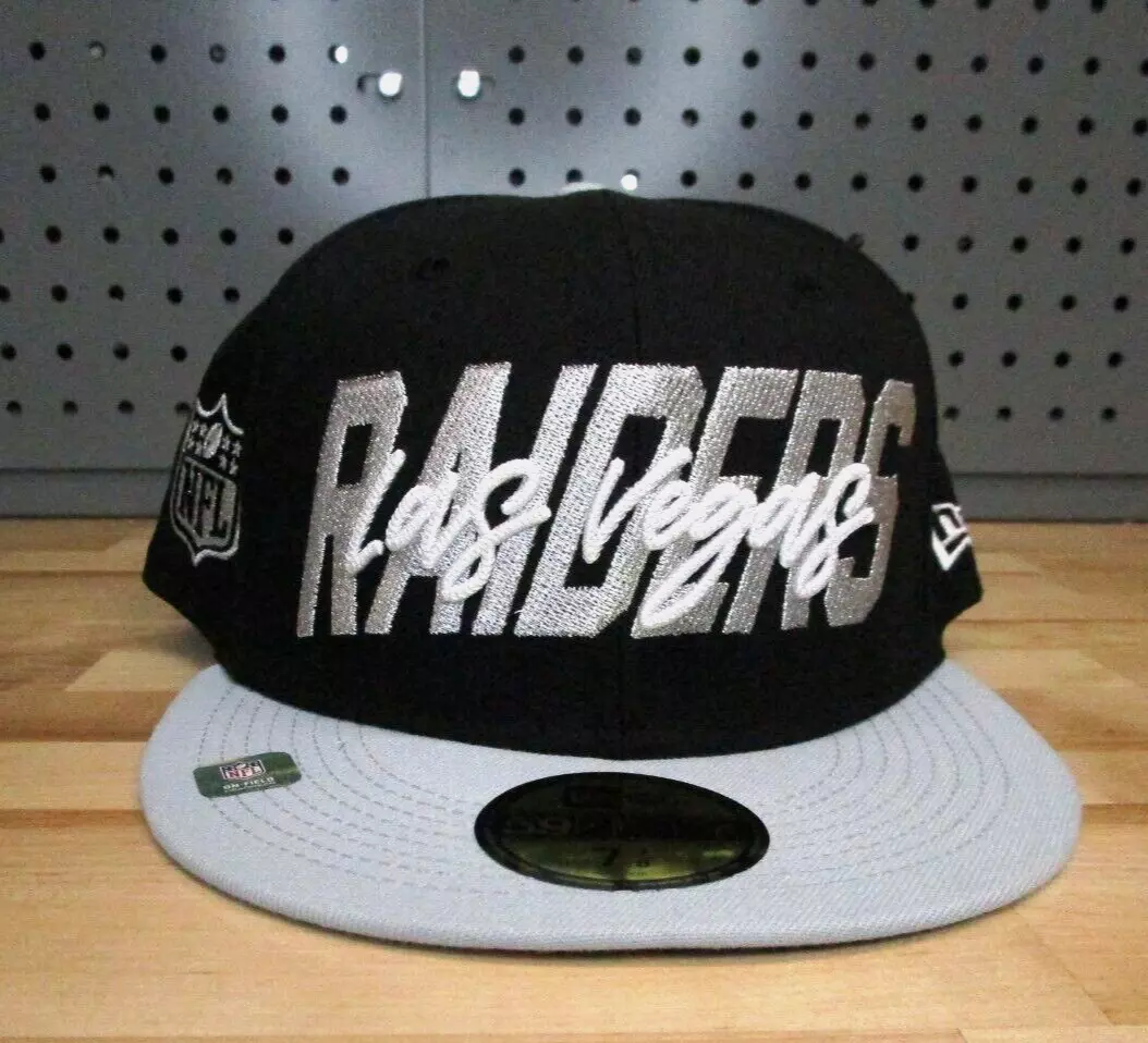 Las Vegas Raiders Hat Fitted 7 7/8 Men New Era NFL Draft 59Fifty