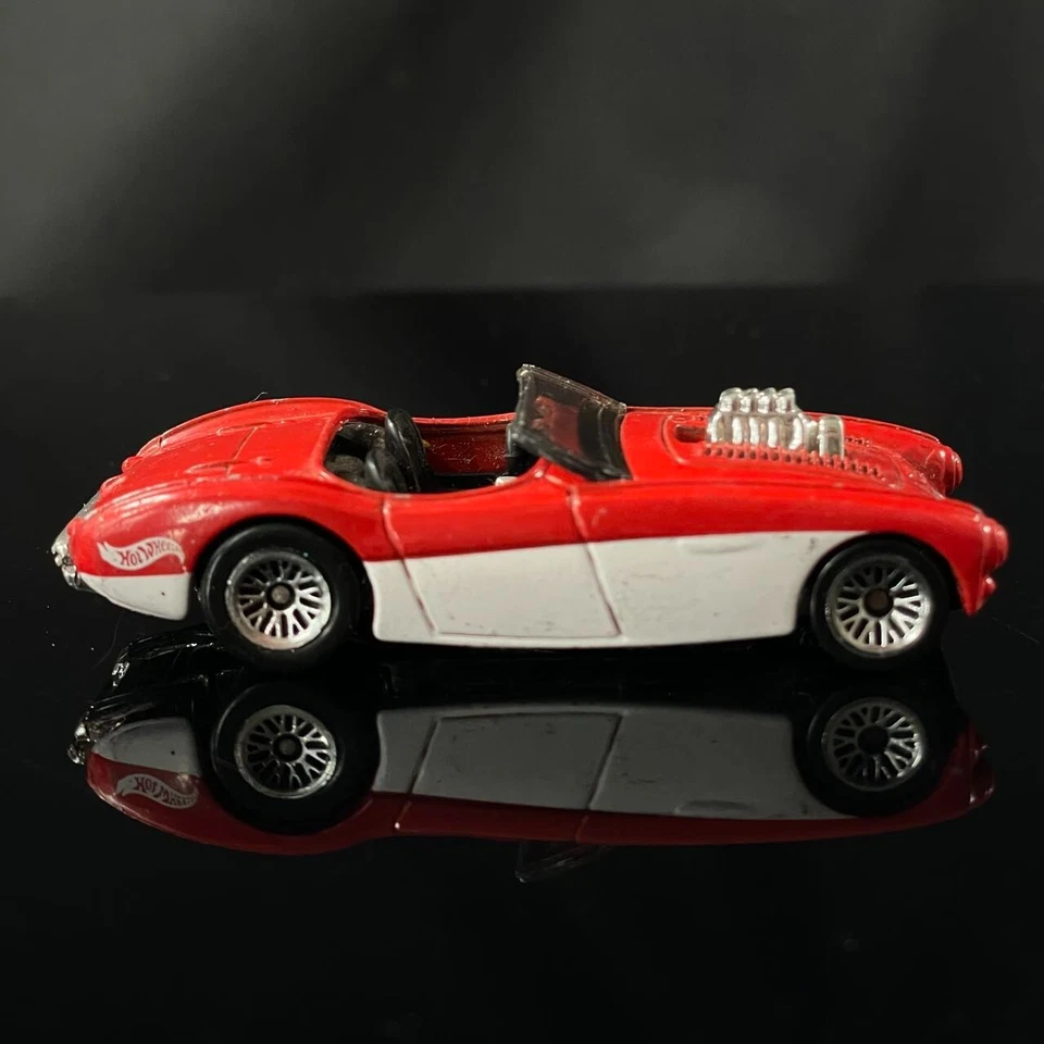 2000 HOT WHEELS -AUSTIN HEALEY- Red Convertible with Hill Diecast Lace Wheels - Image 4 of 4