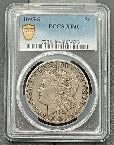 1895 S Morgan Silver Dollar PCGS XF 40, Low Mintage Semi-Key Tough Date