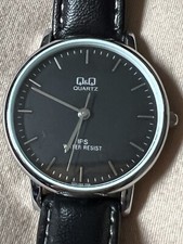 CITIZEN Q Q women  s 30mm Quartz Watch Japan Movt black Face Analog QZ01J302