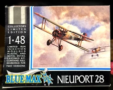 Blue Max Limited Ed WWI Nieuport 28 1/48 Scale Model Kit - Sealed Parts