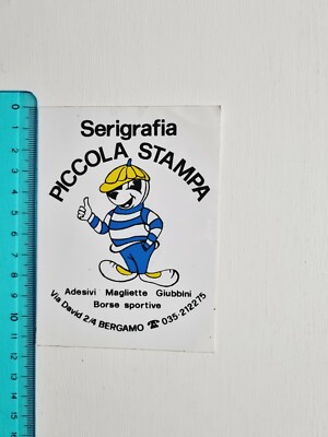 VINTAGE 80s ORIGINAL BERGAMO PRINT STICKER SMALL SCREEN PRINT STICKER