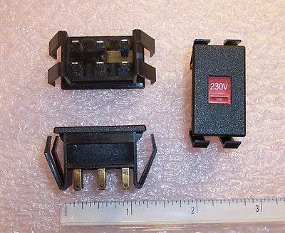 QTY (5) C&K V SERIES SNAP-IN LINE VOLTAGE SLIDE SWITCHES 230V NOS 