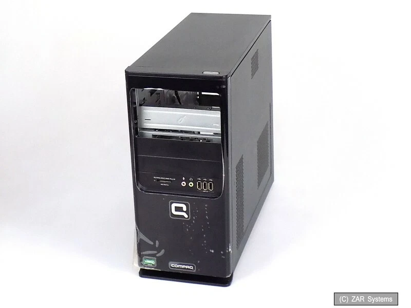 HP 616553-005 BTX Midi Tower Desktop Gehäuse Schwarz Front Audio USB Cardreader