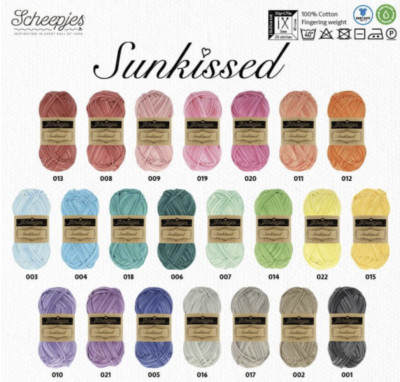 Scheepjes Sunkissed  100 % Baumwolle Patchwork Amigurumi Wolle häkeln