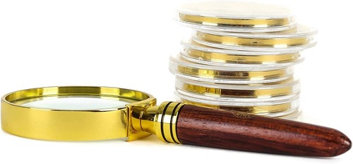 Esclusivo Set Monete Padri Fondatori 7 Pezzi - Rivestito in Oro 24K con Espositore - Foto 5 di 9