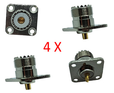 4 Stück /  8 Stück UHF PL259 Flanschbuchsen Koax Buchse PTFE Lötanschluss
