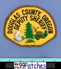 DOUGLAS COUNTY DEPUTY SHERIFF OREGON Police Shoulder Patch FISH DEER FIR TREE 3E