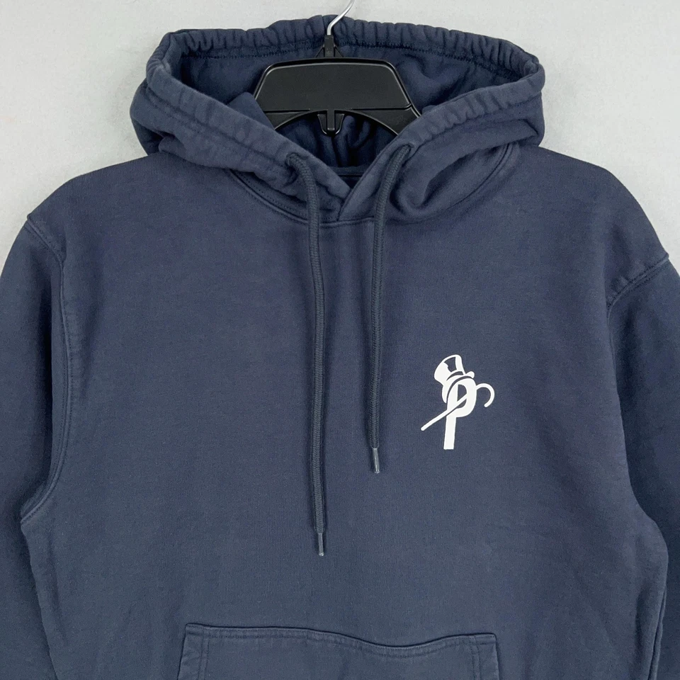 Palace Sudadera con Capucha Para Hombres Pequeña Azul Marino Pullover Sudadera Monopatín Ropa de Calle Y2K Foto 2 de 4