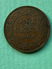 1908  Canada,   1 Cent,  Edward VII,  Large Coin, exact coin.