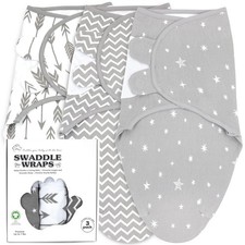 Preemie Swaddles 4-7 lbs - 3-Pack Premature Babies Swaddle Sleep Sack - Organ...