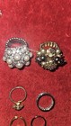 Vintage Costume Jewelry Mixed Lot Rings Necklace Free Shipping Unknown Ring Size — photo 8