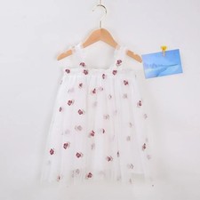 Girls Fashion Sling Embroidered Sweet Dress sz 5yrs
