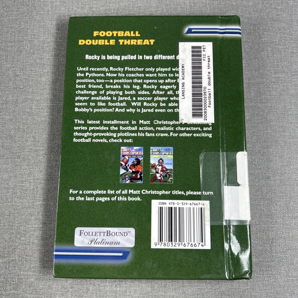 Matt Christopher ~ Football Double & Dirt Bike Runaway 2 Hardcover Book Lot - Image 4 of 4