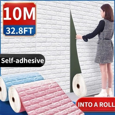 3D Wall Panel Lot Brick Sticker Wallpaper Living Room Kitchen Living Room