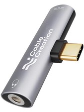 CableCreation USB C to 3.5mm Headphone and Charger Adapter 2 in 1 Type-C to 3...